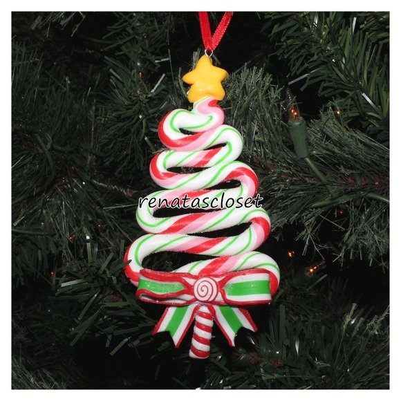 Kurt Adler T2033 Peppermint Christmas Tree Ornament NWT - Picture 8 of 9